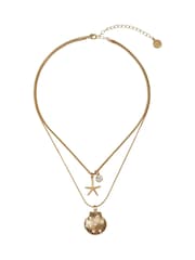 Bibi Bijoux Gold Tone Seaside Layered Necklace - Image 1 of 4