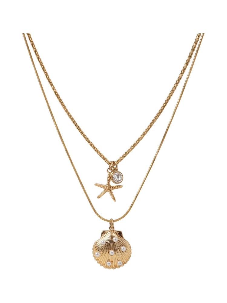 Bibi Bijoux Gold Tone Seaside Layered Necklace - Image 2 of 4