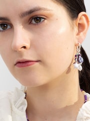 Bibi Bijoux Gold Tone Multi Beaded Hoop Earrings - Image 2 of 3