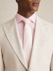 Reiss Pink Remote Slim Cotton-Satin Cutaway-Collar Shirt Slim-Fit - Image 4 of 8