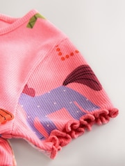 Unicorn Pink Short Sleeve Jersey Summer Dress (3mths-7yrs) - Image 3 of 3