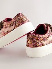 Burgundy Red Glitter - Zapatillas de deporte con cierre con un toque - Imagen 3 de 5