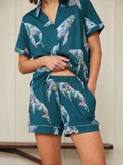 Chelsea Peers Coral Whale Print Short Pyjama Set - Image 3 of 6