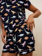 أزرق - Chelsea Peers Fun Print Short Pyjamas Set - صورة 2 من 5