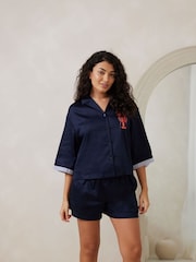 Chelsea Peers Cotton Embroidered Lobster Short Pyjamas Set - صورة 3 من 5