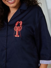Chelsea Peers Cotton Embroidered Lobster Short Pyjamas Set - صورة 5 من 5