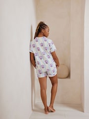 Blanco de Chrome - Chelsea Peers Satin Lobster Print Long Pyjamas Set - Imagen 3 de 5