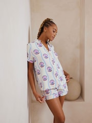 Blanco de Chrome - Chelsea Peers Satin Lobster Print Long Pyjamas Set - Imagen 5 de 5