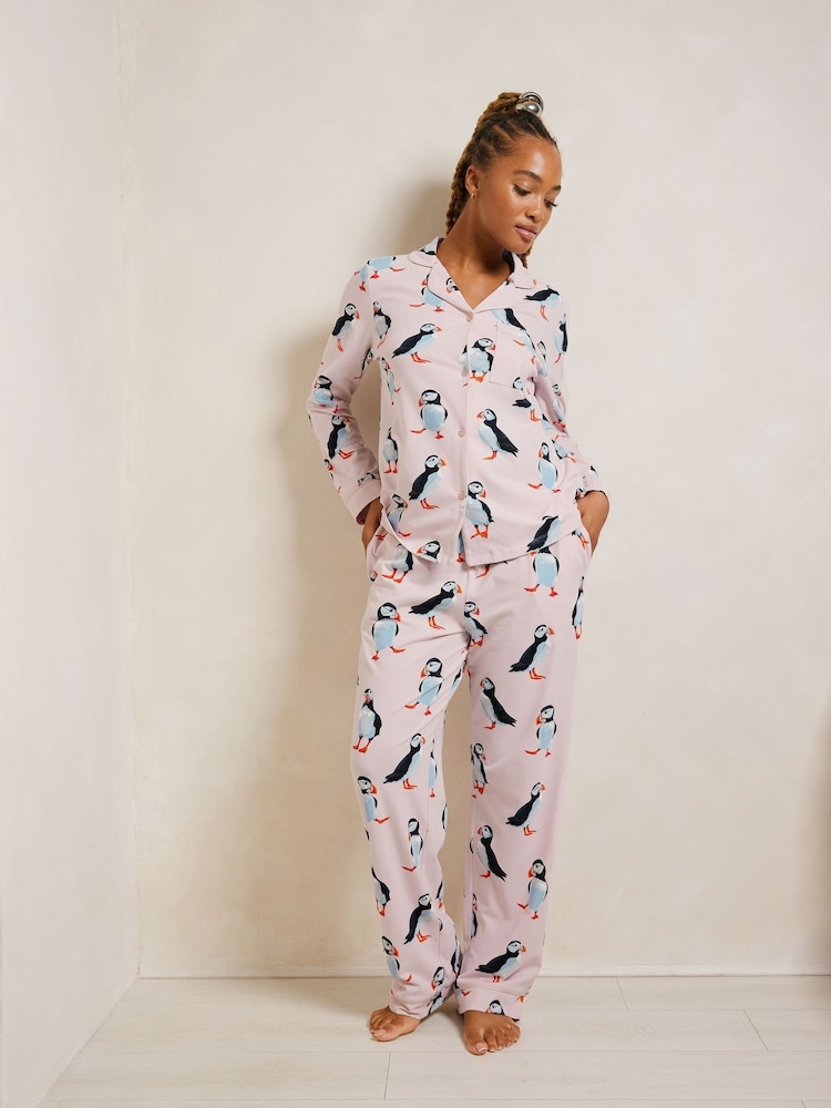 Chelsea Peers Pink Long Pyjamas Sets - Image 1 of 5