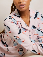 Chelsea Peers Pink Long Pyjamas Sets - Image 4 of 5