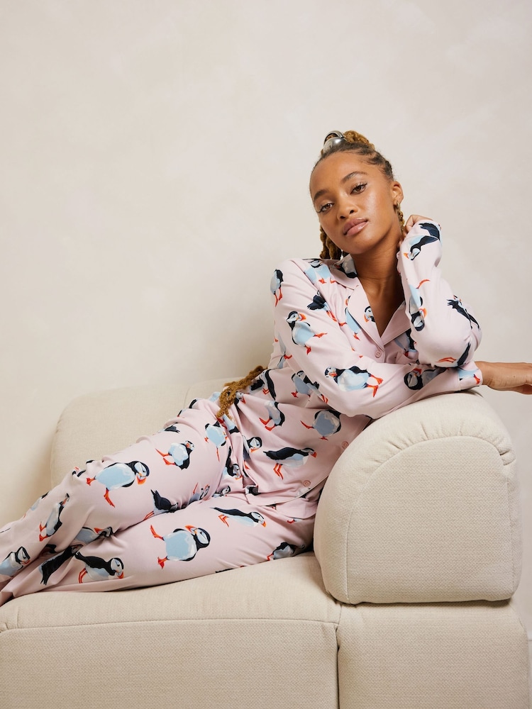 Chelsea Peers Pink Long Pyjamas Sets - Image 5 of 5