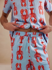 Chelsea Peers Satin Lobster Print Short Pyjamas Set - Imagen 5 de 5
