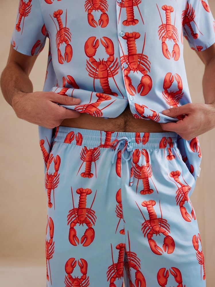 Chelsea Peers Satin Lobster Print Short Pyjamas Set - Imagen 5 de 5