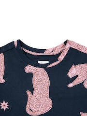 Chelsea Peers Kids Midnight Leopard Long Pyjamas Set - صورة 3 من 3