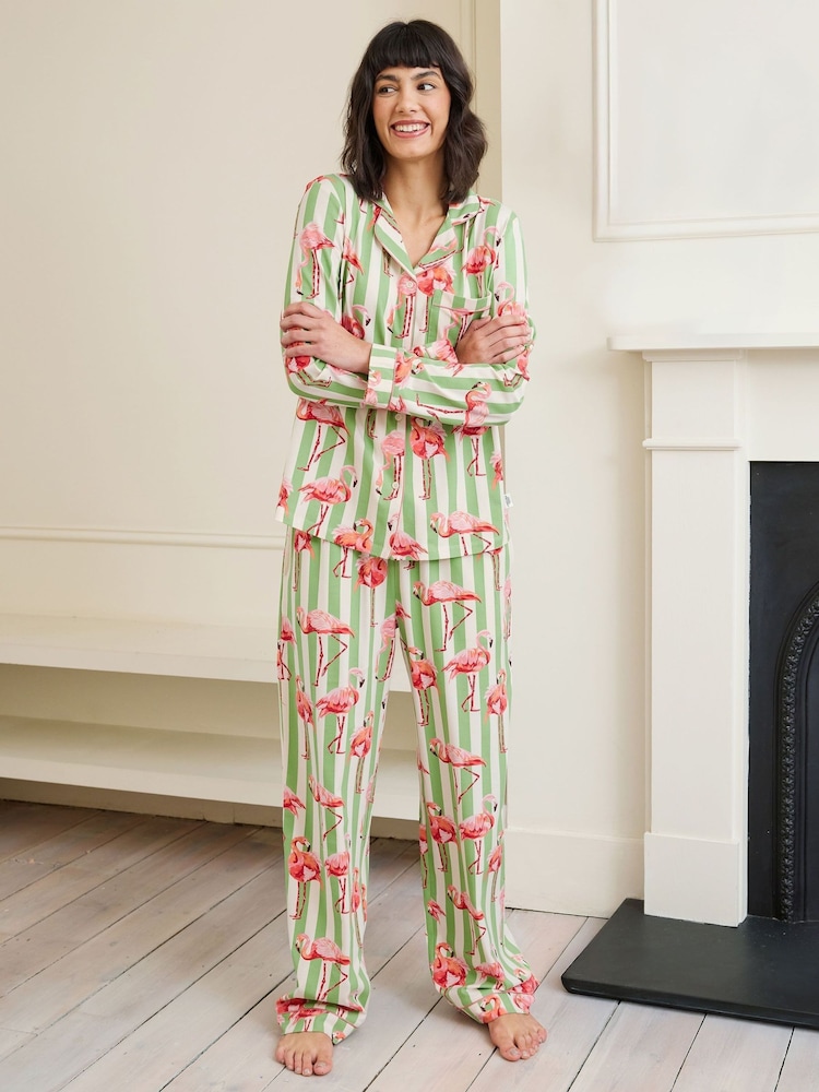 Chelsea Peers Green Long Pyjamas Sets - Image 1 of 5