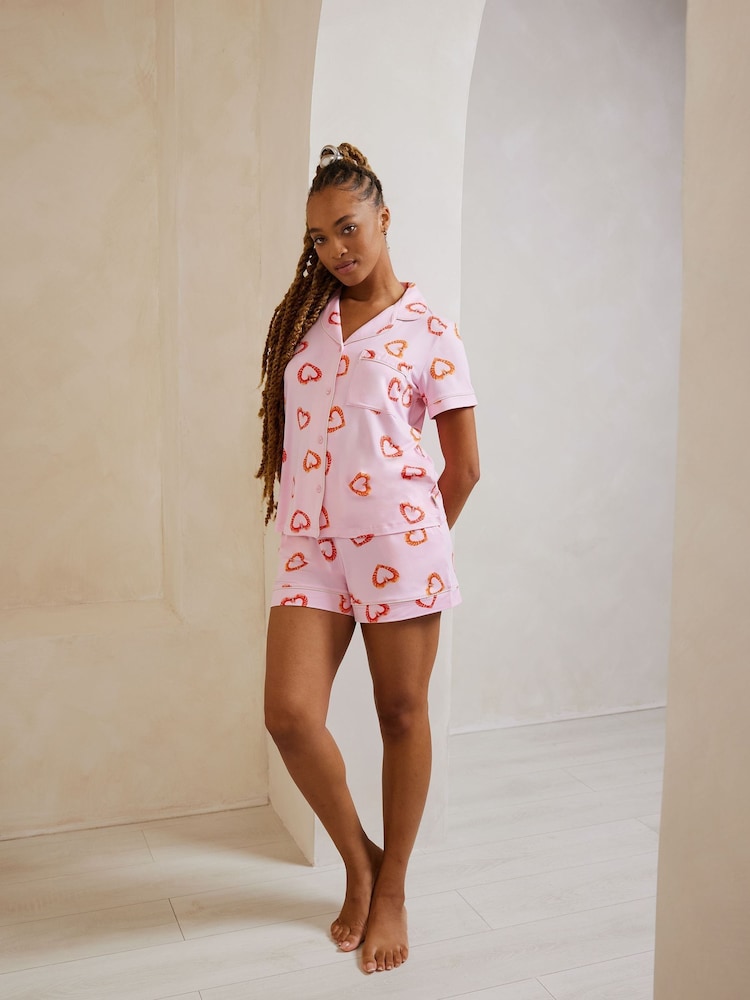 Rayo rosa - Chelsea Peers Playful Print Short Pyjamas Set - Imagen 1 de 5