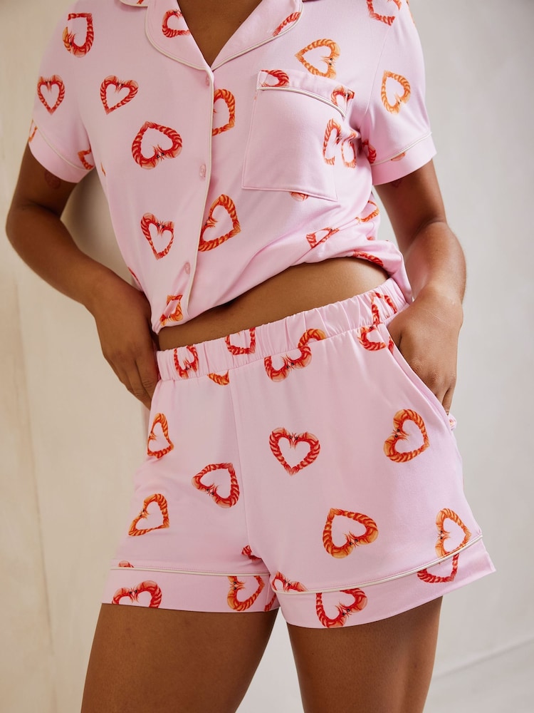 Rayo rosa - Chelsea Peers Playful Print Short Pyjamas Set - Imagen 2 de 5