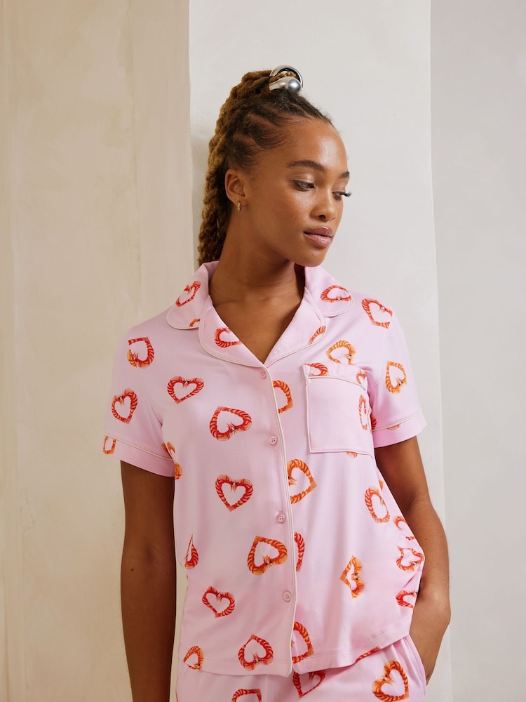 Roze bout - Chelsea Peers Playful Print Short Pyjamas Set - Image 4 of 5