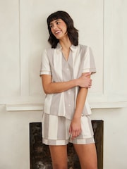 Chelsea Peers Organic Cotton Stripe Short Pyjamas Set - صورة 5 من 5