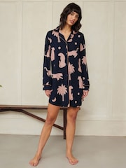 Azul - Chelsea Peers Wild Duo Print Nightshirt - Imagen 1 de 4