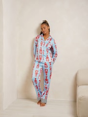 Chelsea Peers Satin Lobster Print Long Pyjamas Set - Imagen 1 de 5