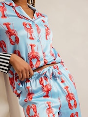Chelsea Peers Satin Lobster Print Long Pyjamas Set - Imagen 2 de 5