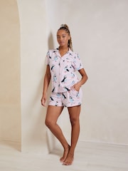 Rosa cromado - Chelsea Peers Playful Print Short Pyjamas Set - Imagen 1 de 5