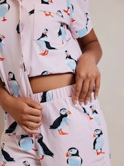 Rosa cromado - Chelsea Peers Playful Print Short Pyjamas Set - Imagen 2 de 5