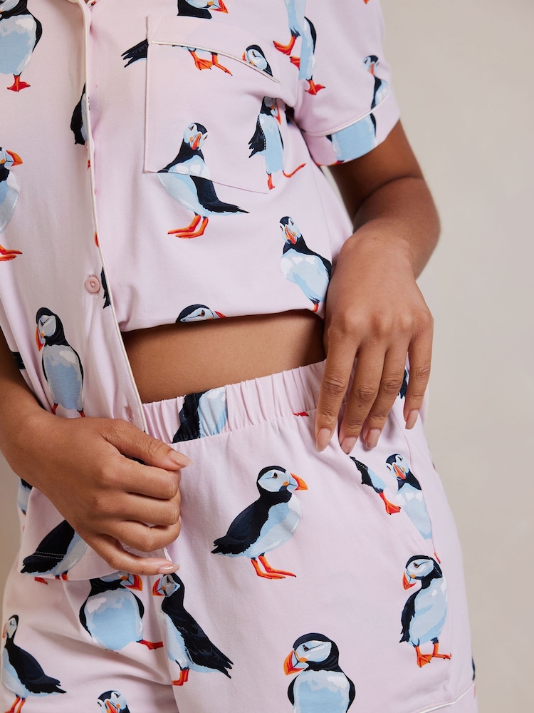Rosa cromado - Chelsea Peers Playful Print Short Pyjamas Set - Imagen 2 de 5