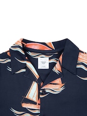 Chelsea Peers Blue Kids Sailing Boat Print Short Pyjamas Set - Image 3 of 3