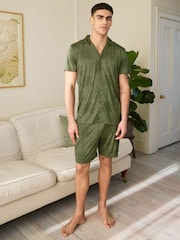 Chelsea Peers Palm Print Short Pyjamas Set - صورة 1 من 5