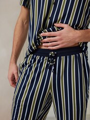 Chelsea Peers Black Multi Stripe Button Up Short Pyjamas Set - Image 5 of 5