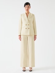 LK Bennett Amore Linen Blend Pinstripe Tailored Jacket - Image 1 of 4