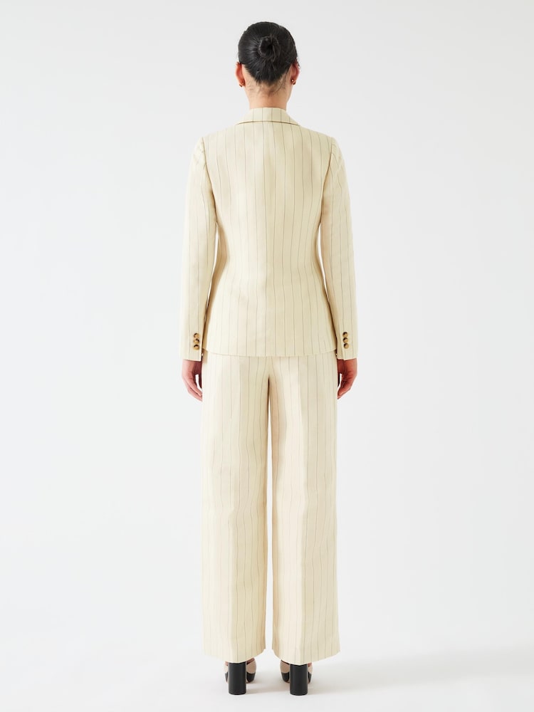 LK Bennett Amore Linen Blend Pinstripe Tailored Jacket - Imagen 2 de 4 LK Bennett Amore Linen Blend Pinstripe Tailored Jacket - Imagen 2 de 4