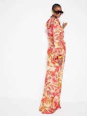 River Island Pink Floral Print Bias Beach Maxi Skirt - Image 2 of 6