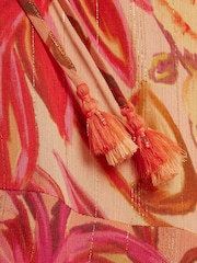 River Island Pink Floral Print Bias Beach Maxi Skirt - Image 6 of 6