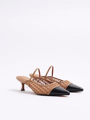 River Island Brown Toe Cap Court Shoes - Image 2 of 6