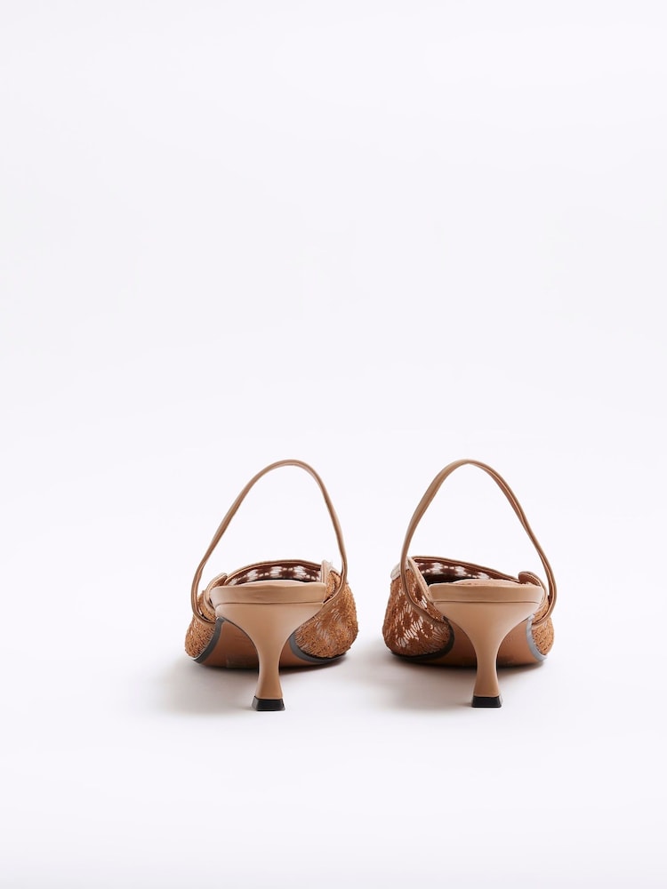 River Island Brown Toe Cap Court Shoes - Image 4 of 6
