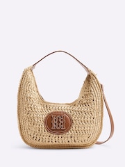 River Island Scoop Raffia Shoulder Bag - Image 1 of 5