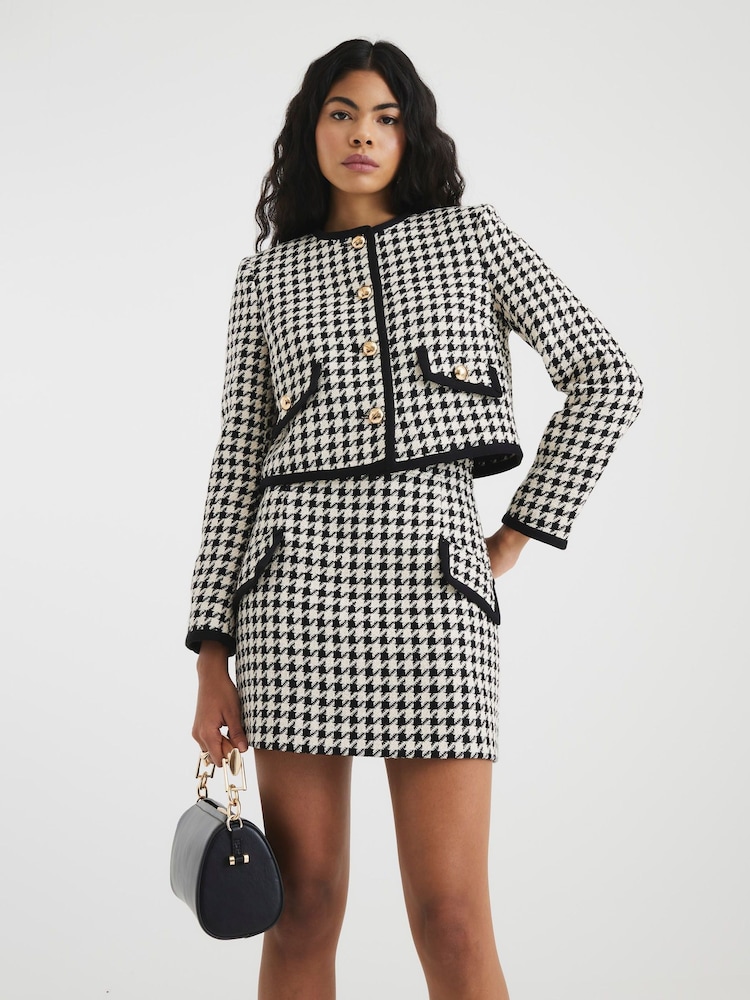 River Island Dogtooth Trophy Jacket - Imagen 2 de 4