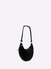 River Island Black Suede Knot Slouch Shoulder Bag - Image 2 of 6