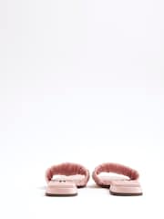 River Island Pink Embellished Ruched Sandals - Image 4 of 5
