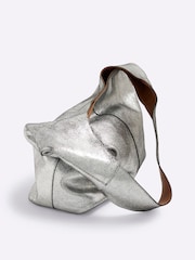 River Island Metallic Leather Slouch Tote Bag - Image 4 of 5