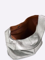 River Island Metallic Leather Slouch Tote Bag - Image 5 of 5