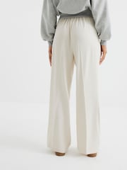 River Island Cream Petite Petite Wide Leg Trousers - Image 3 of 6