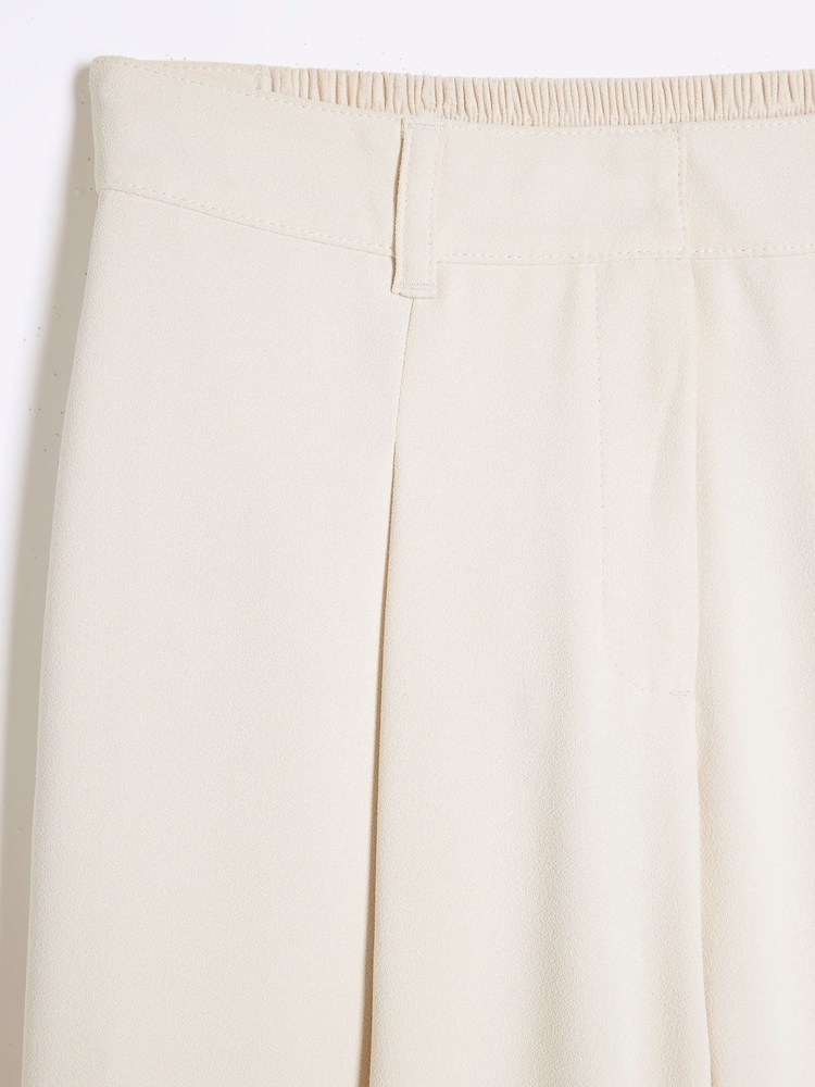 River Island Cream Petite Petite Wide Leg Trousers - Image 6 of 6
