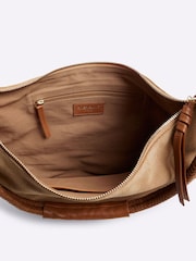 Коричневый - Замшевая сумка через плечо с декоративным узлом River Island - Image 5 of 5