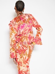 River Island Floral Frill Tie Beach Top - Image 2 of 6