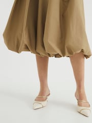 River Island Cream Toe Cap Court Shoes - Image 1 of 6
