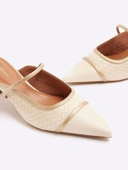 River Island Cream Toe Cap Court Shoes - Image 5 of 6
